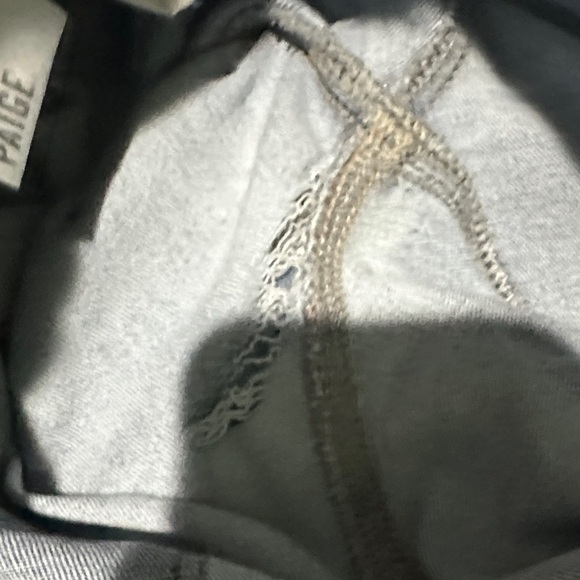 PAIGE Hoxton Slim Women's Distressed Lt Blue Cropped Frayed Jeans 29 See Details - Picture 14 of 14